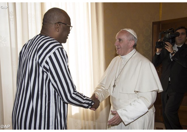Le président du Burkina Faso reçu au Vatican
