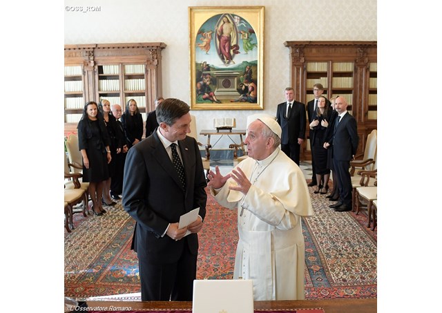 Le pape a reçu le président Slovène