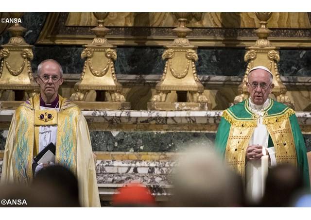 Rome – Oeucuménisme- Déclaration commune du pape et du primat d’Angleterre