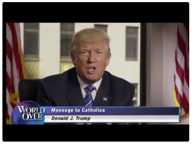 Message de Trump aux catholiques, “mon administration sera à vos côtés”