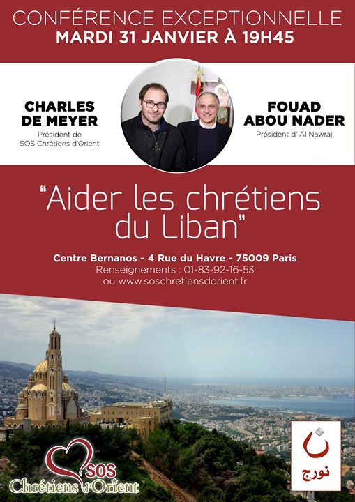 Paris – Conférence au Centre Bernanos : “Aider les chrétiens du Liban”