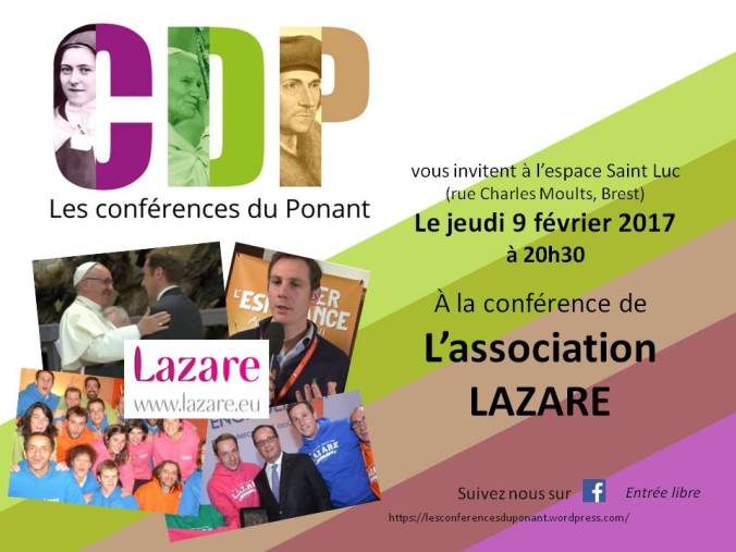Brest – Les Conférences du Ponant accueillent l’association Lazare