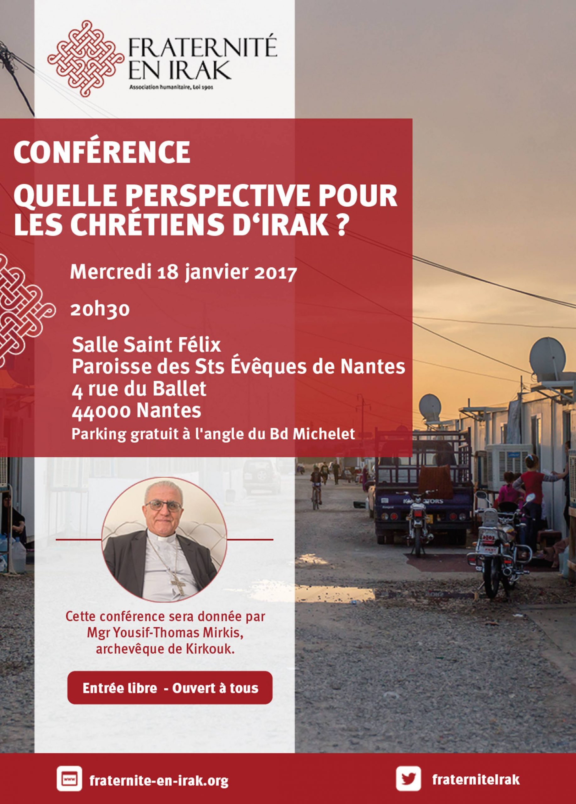Conférence à Nantes : Quelle perspective pour les chrétiens d’Irak ?