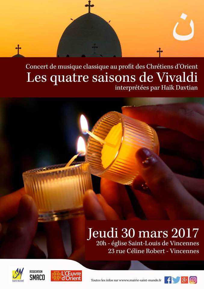 Vincennes – Les quatre saisons de Vivaldi interprétées pour les chrétiens d’Orient