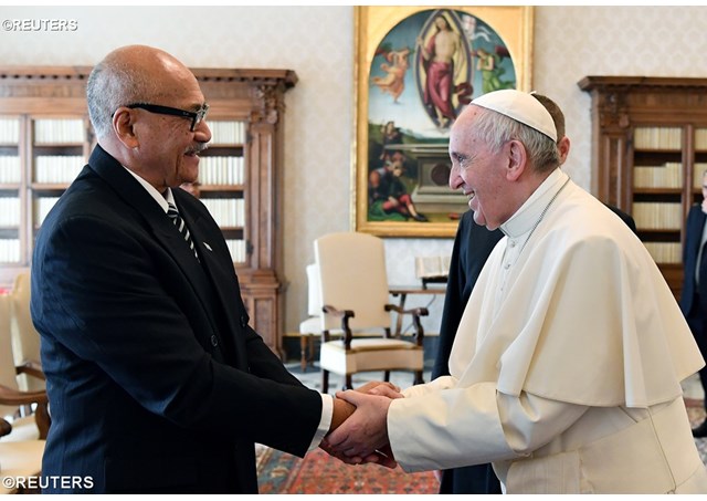 Le président des Îles Fidji au Vatican en amont de la COP 23