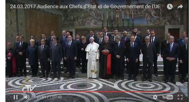 Retrouvez la vidéo du grand discours du pape aux chefs d’Etats Européens