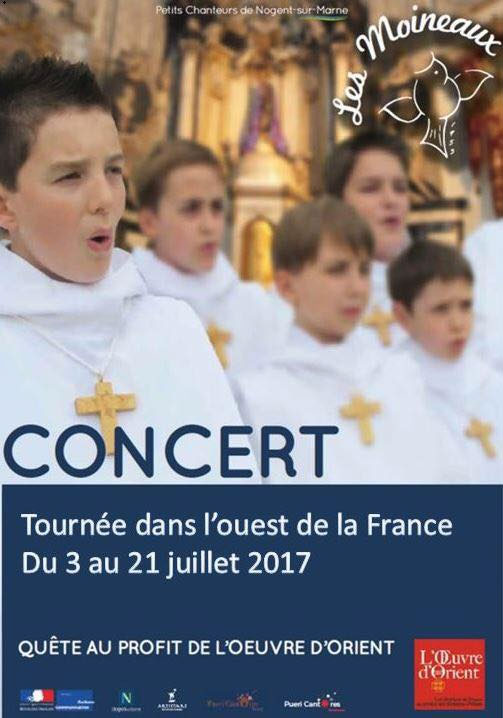 Nort-sur-Erdre : les Petits Chanteurs de Nogent-sur-Marne chantent pour l’Oeuvre d’Orient