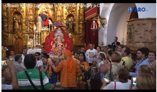 Le Dieu Ganesh reçu en grandes pompes dans la cathédrale de Ceuta
