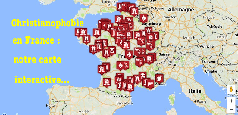 Christianophobie en France – Une carte interactive est désormais disponible