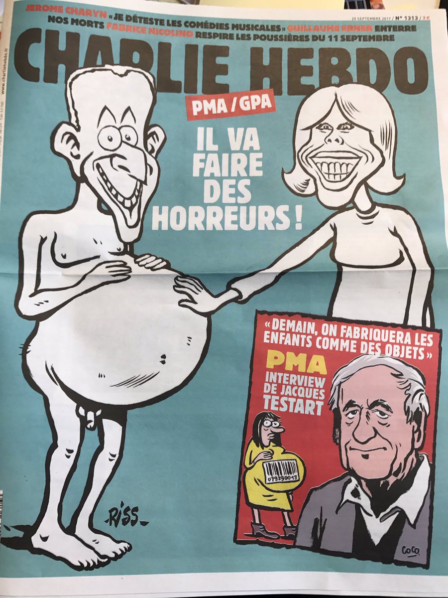 CharlieHebdo prend position contre la PMA sans Père et la GPA.