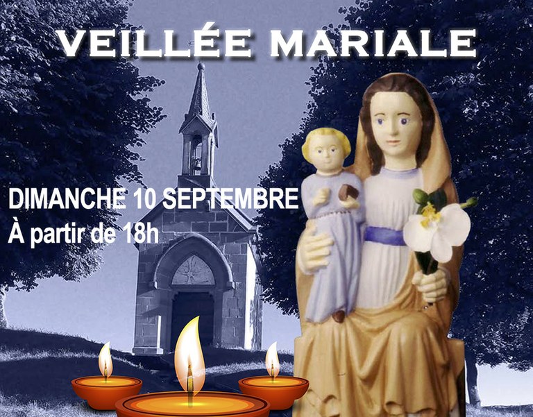 Veillée mariale à Mandeure (diocèse de Belfort-Montbéliard) le dimanche 10 septembre