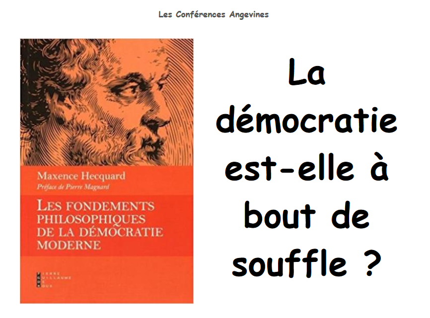 Conférence de Maxence Hecquard sur la démocratie, à Angers (49) le 18 novembre