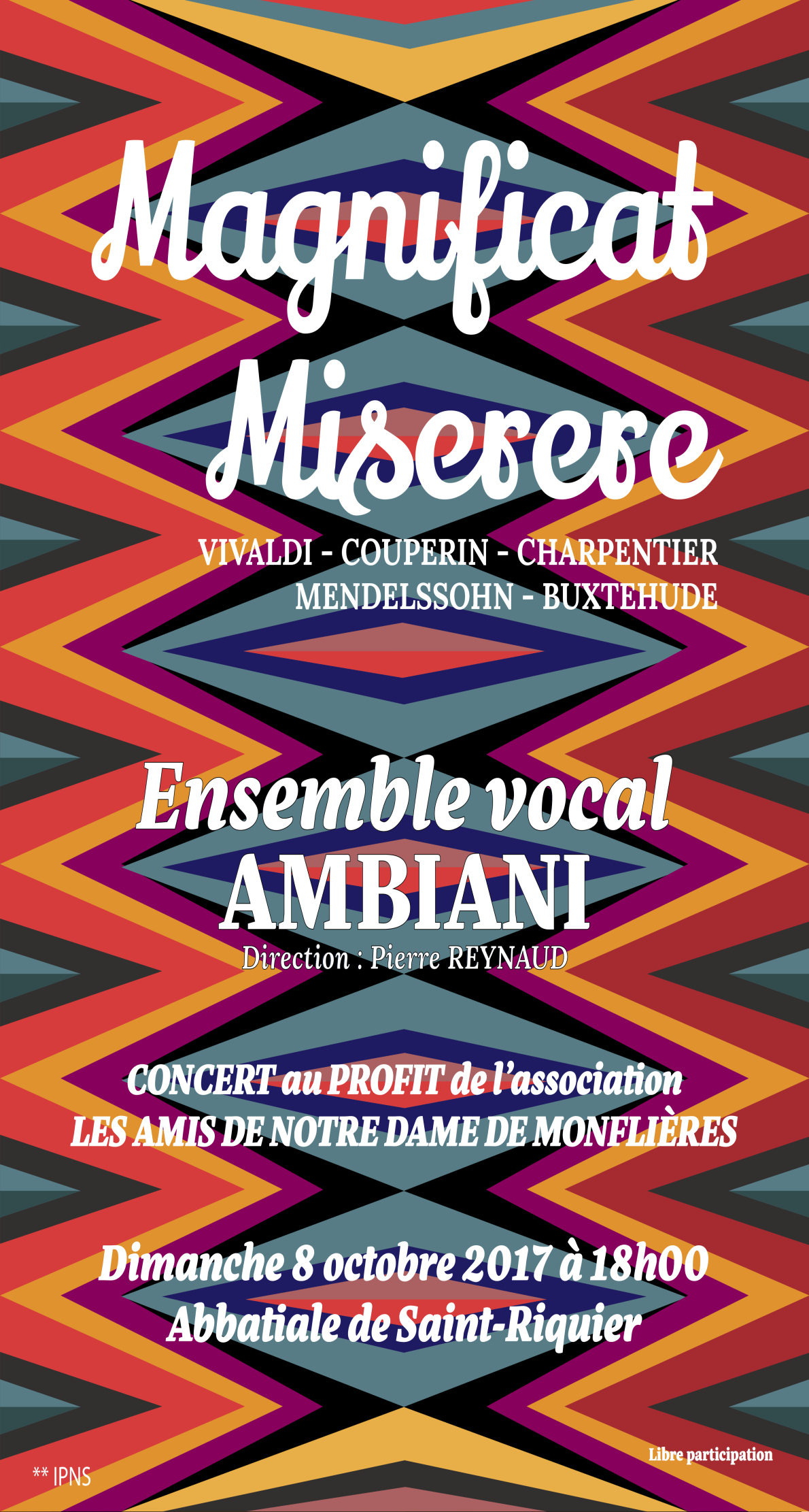 Concert de l’Ensemble vocal Ambiani le 8 octobre à abbatiale saint Riquier