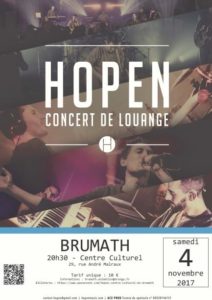 Concert de HOPEN à Brumath (67) le 4 novembre