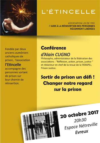 Sortir de prison : un défi ! Changer notre regard sur la prison – conférence à Evreux le 20 octobre
