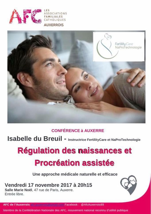 Conférence “régulation des naissances et procréation assistée” le 17 novembre à Auxerre (89) – AFC