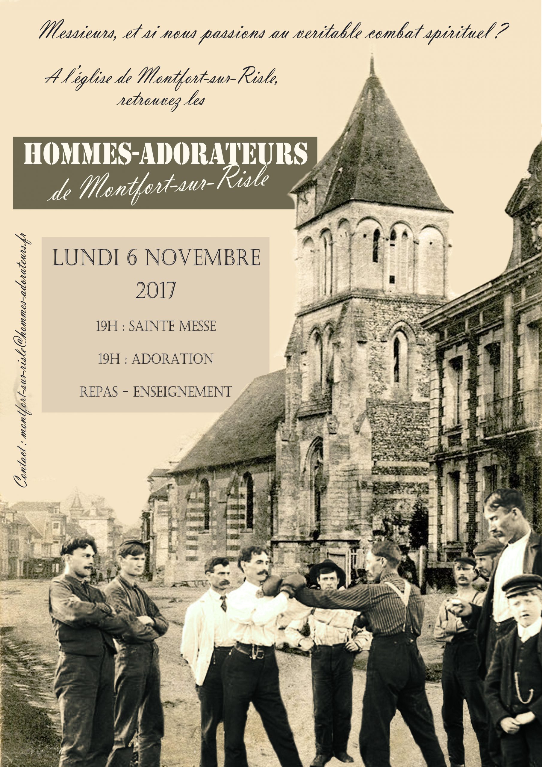 Prochaine veillée des hommes adorateurs le 6 novembre à Montfort-sur-Risle