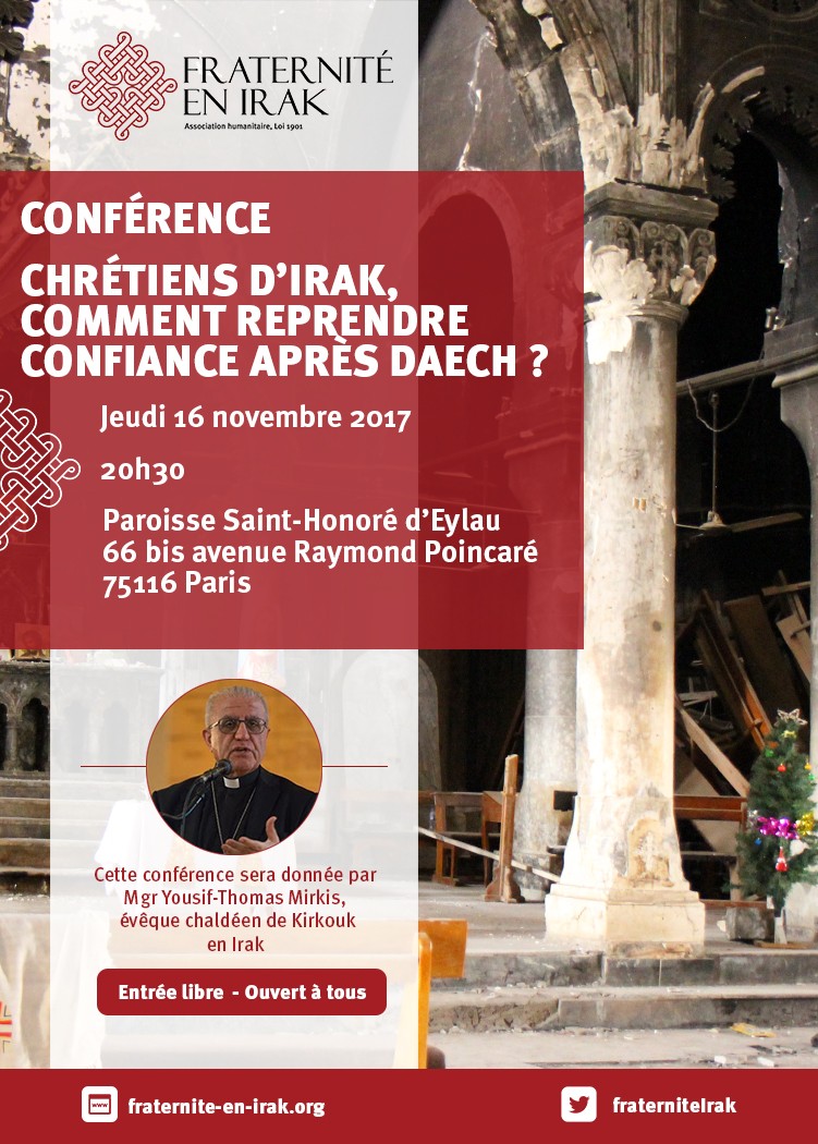 Paris – Conférence de Mgr Mirkis, évêque chaldéen catholique de Kirkouk