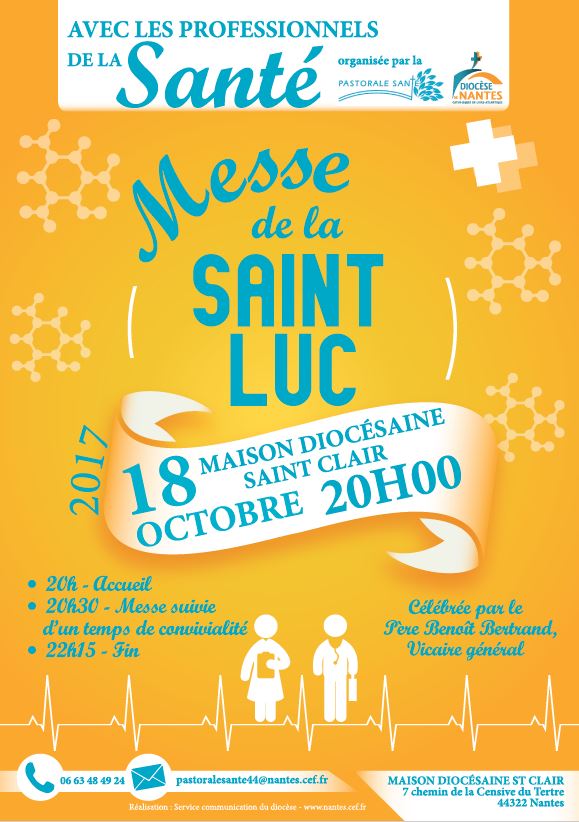 18 octobre 2017 : Messe de la Saint Luc à la Maison diocésaine Saint-Clair – Nantes