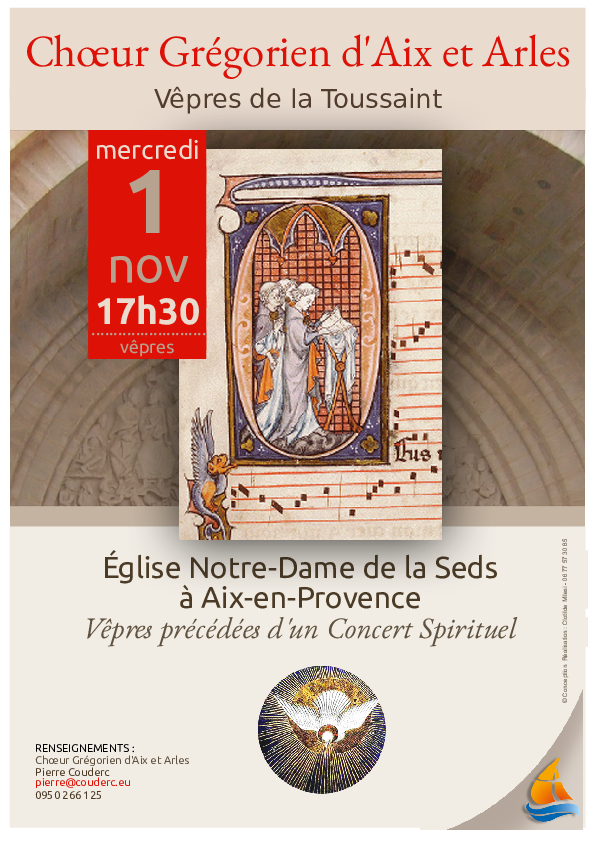 Vêpres « grégoriennes » de la Toussaint le 1er novembre à Aix-en-Provence (13)