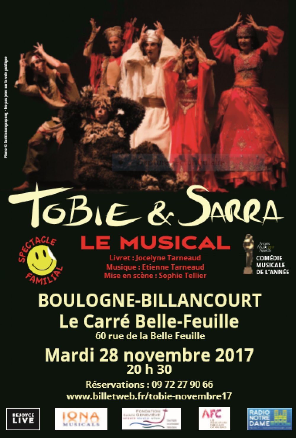 Spectacle Tobie et Sarra le 28 novembre à Boulogne-Billancourt (92)