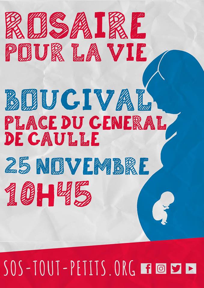 SOS Tout-Petits – Rosaire pour la Vie à Bougival (78) – 25 novembre