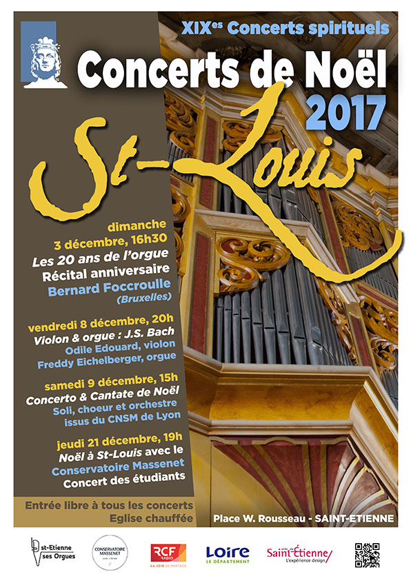Concerts de Noël à l’église Saint Louis de Saint-Etienne (42) les 3, 8 ,9 et 21 décembre