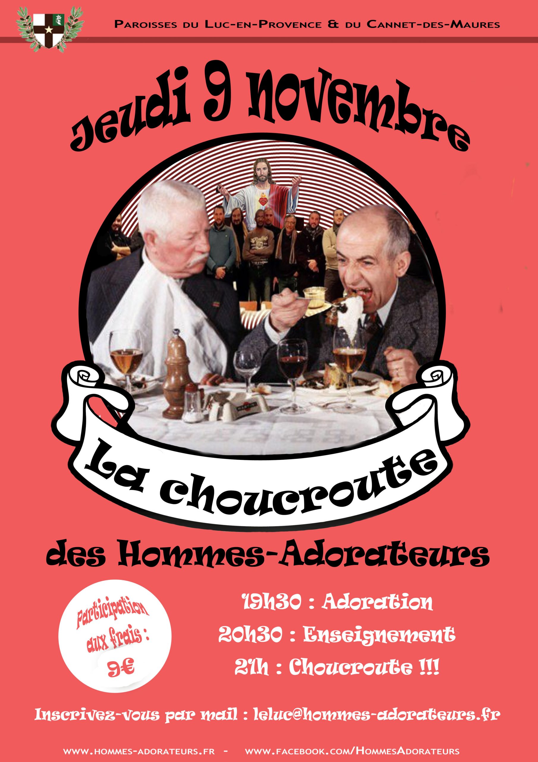 Choucroute des Hommes Adorateurs le 9 novembre au Luc-en-Provence (83)