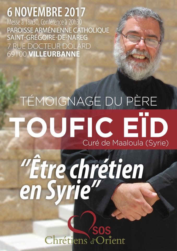 Villeurbanne – Conférence-témoignage du Père Toufic Eïd