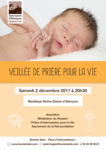 Veillée pour la vie le 2 décembre à Montligeon, Alençon et Sées (61)