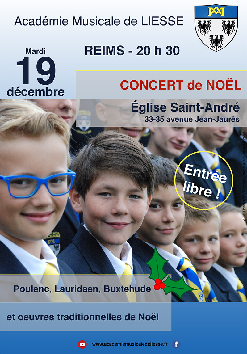 Concert de l’Académie Musicale de Liesse le 19 décembre à Reims (51)