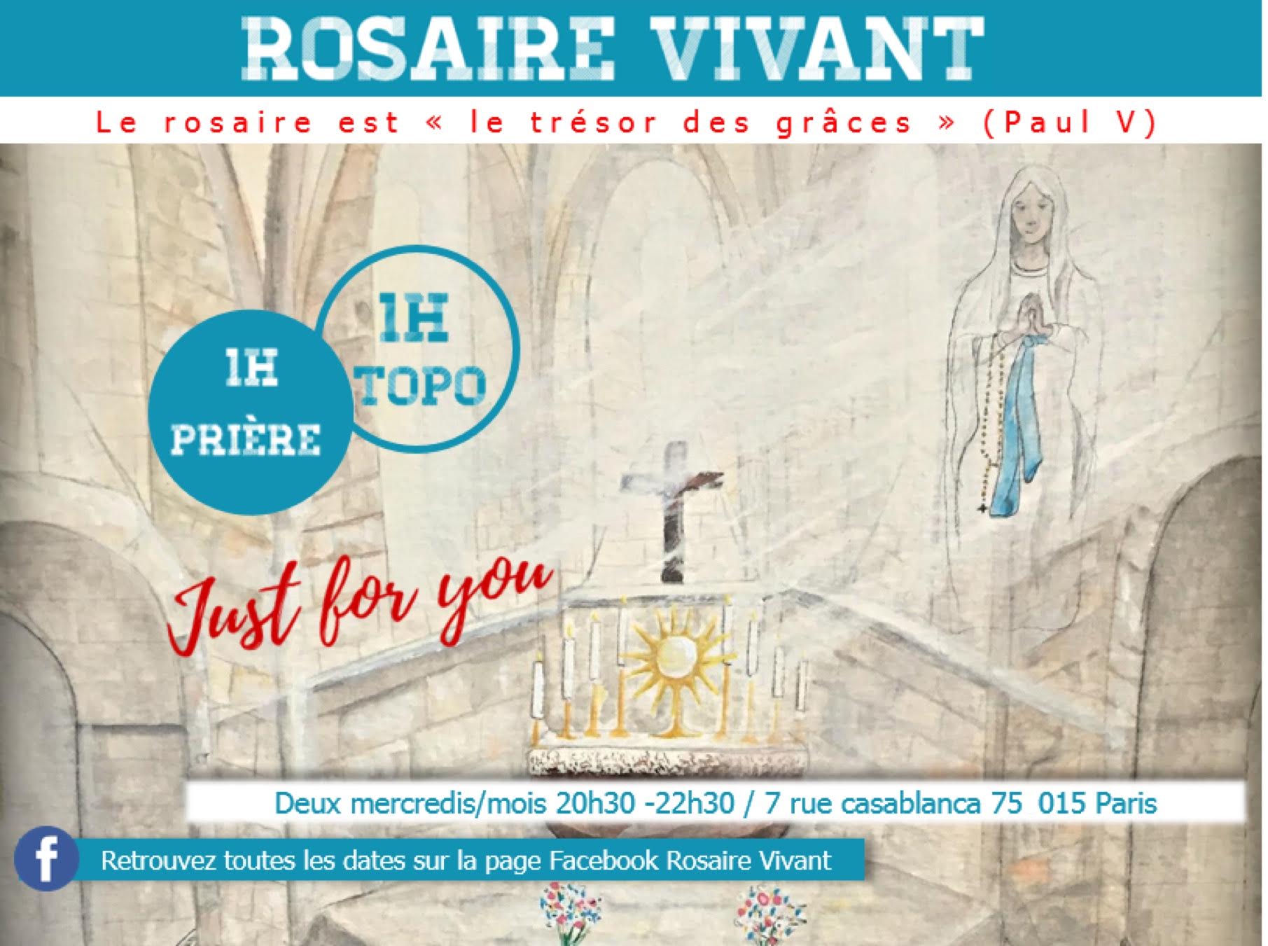 Prochaine rencontre du Rosaire Vivant le 13 décembre à Paris, avec comme invité Etienne Villemain, fondateur de l’association Lazare