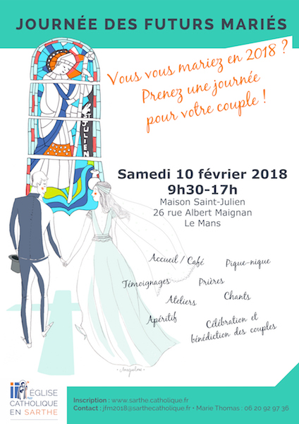 Journée des futurs mariés du diocèse du Mans (72) – 10 février 2018 – INSCRIPTIONS