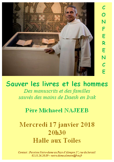 Conférence exceptionnelle du Père Najeeb à Alençon (61) le 17 janvier 2018