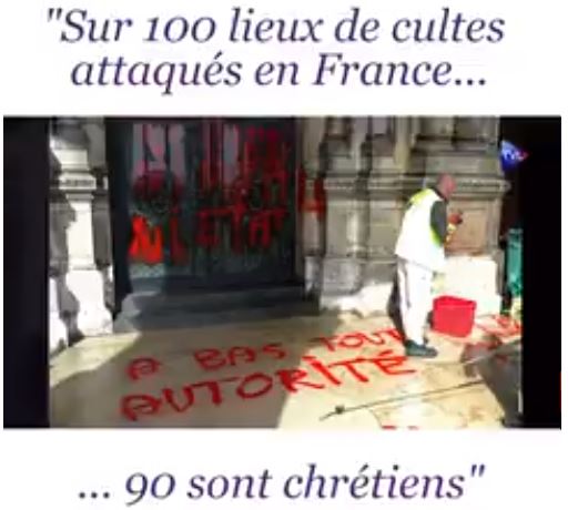 France – “Sur 100 lieux de cultes attaqués, 90 sont chrétiens”
