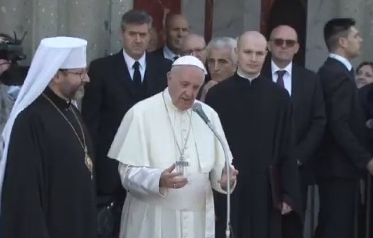 Le pape François a rendu visite aux gréco-catholiques ukrainiens de Rome