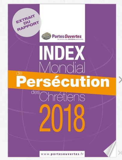 L’index mondial de persécution des chrétiens vient de paraître – 1 chrétien sur 12 dans le monde