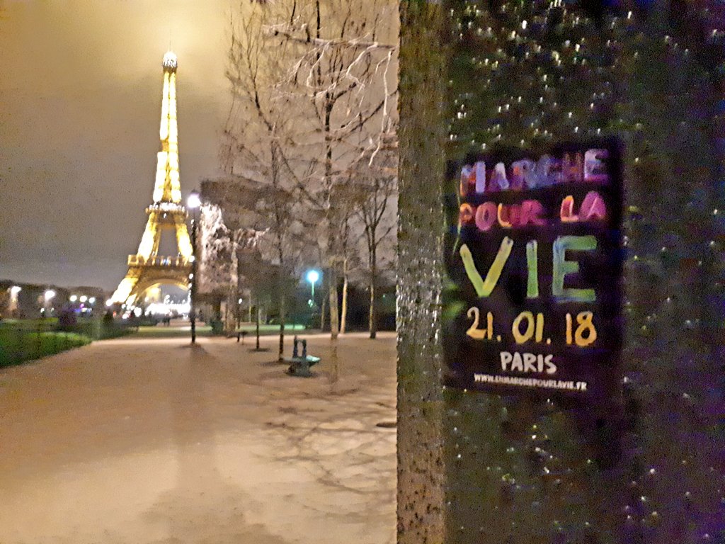 La Photo du jour – Paris s’éveille avec la Marche pour la vie