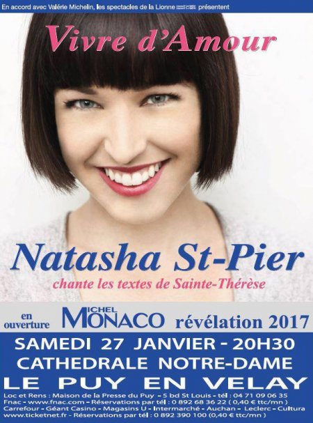 Concert de Natasha Saint-Pier à la cathédrale Notre-Dame du Puy-en-Velay (43) le 27 janvier 2018
