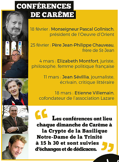 Conférences de carême à Blois (41) du 18 février au 18 mars 2018
