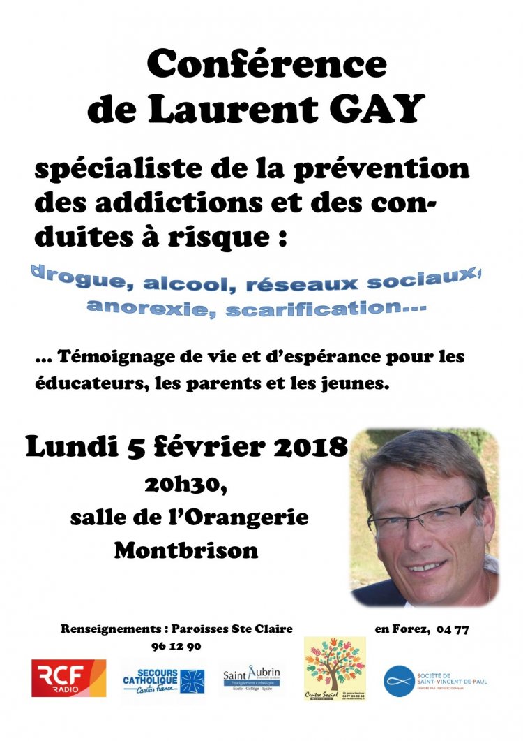 Conférence de Laurent Gay à Montbrison (42) le 5 février 2018