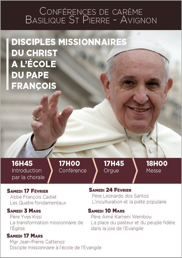 Conférences de Carême à Avignon (84) du 17 février au 17 mars 2018