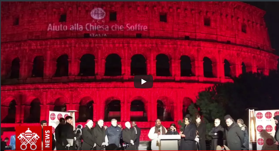 Vidéo – Le Colisée “rouge martyr” – En retournant à Dieu nous pouvons être des artisans de paix