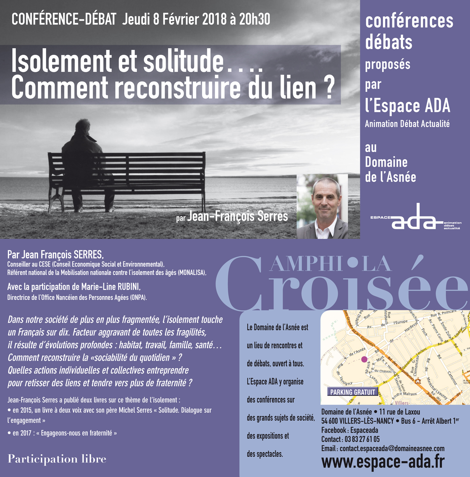 Comment reconstruire du lien ?  Conférence-débat le 8 février 2018 à Villers-lès-Nancy (54)