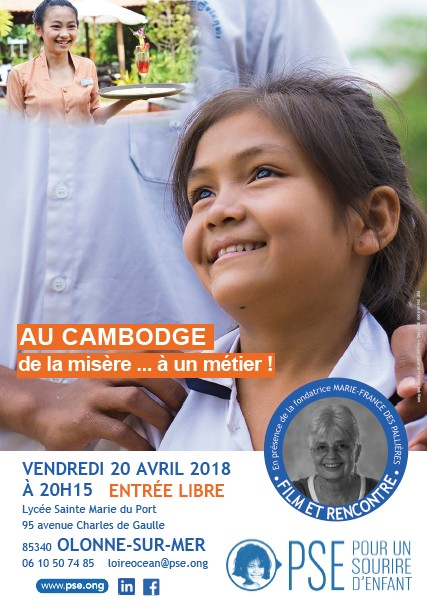 Un film poignant et un témoignage en direct : « Pour un sourire d’enfant » le 20 avril 2018 à Olonne-sur-Mer (85)