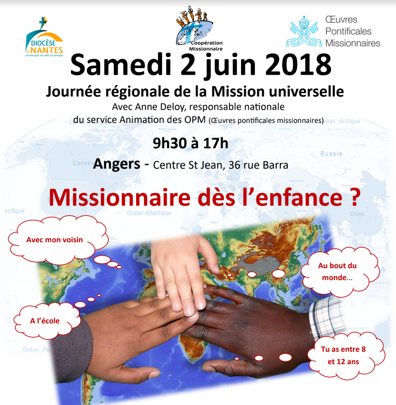 2 juin 2018 : Journée régionale de la Mission universelle à Angers (49)