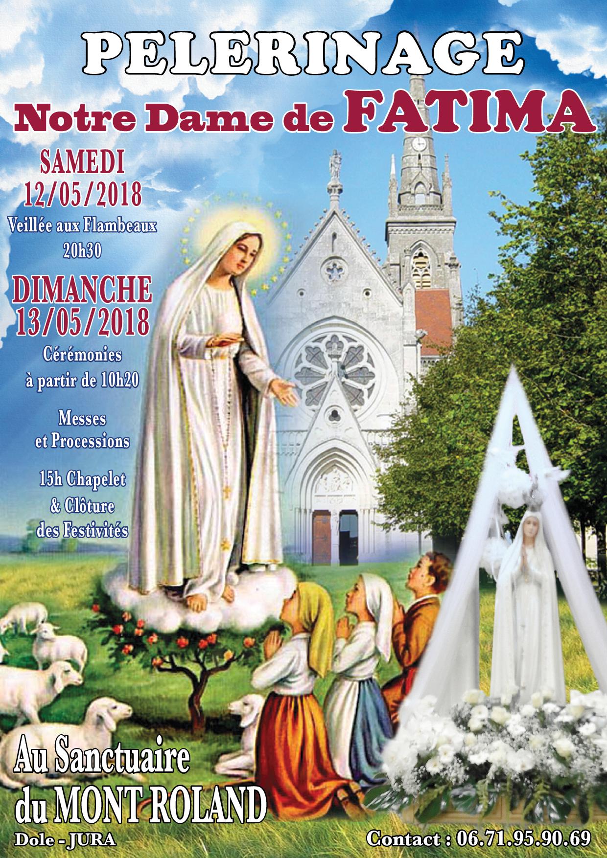 Pèlerinage Notre-Dame de Fatima des communautés portugaises au sanctuaire du Mont-Roland (39) les 12 et 13 mai 2018