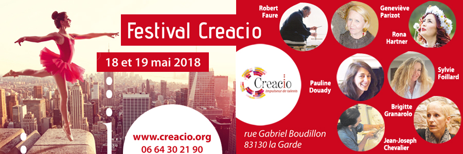 Festival Creacio les 18 et 19 mai 2018 à La Garde (83)