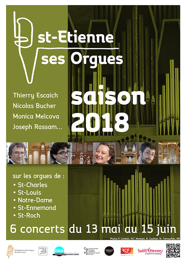 Festival « Saint-Etienne, ses orgues », saison 3 du 13 mai au 15 juin 2018 à Saint-Etienne (42)