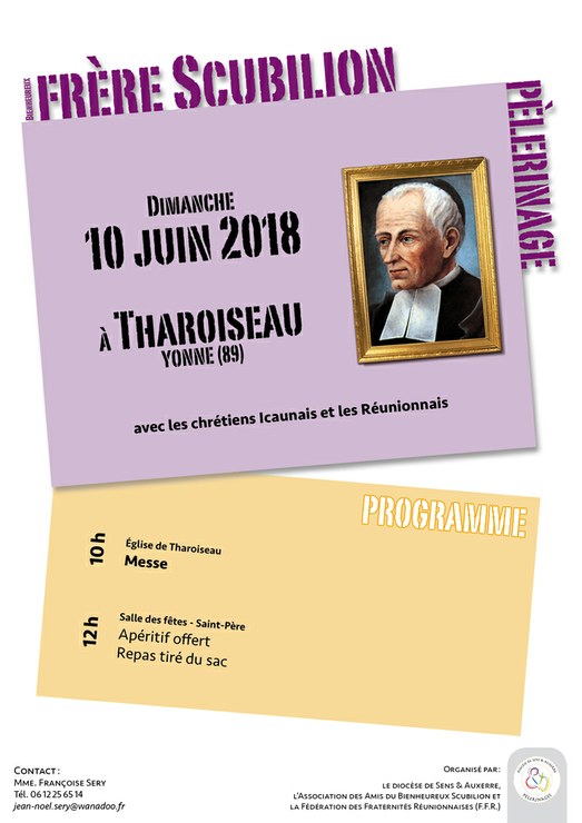 Pèlerinage Bienheureux Scubilion le 10 juin 2018 à Tharoiseau (89)